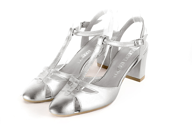 Light silver dress shoes for women - Florence KOOIJMAN